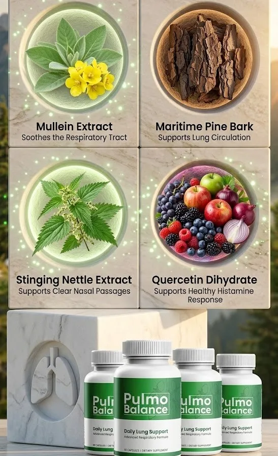 Pulmo Balance 7 Natural Lung Support Ingredients